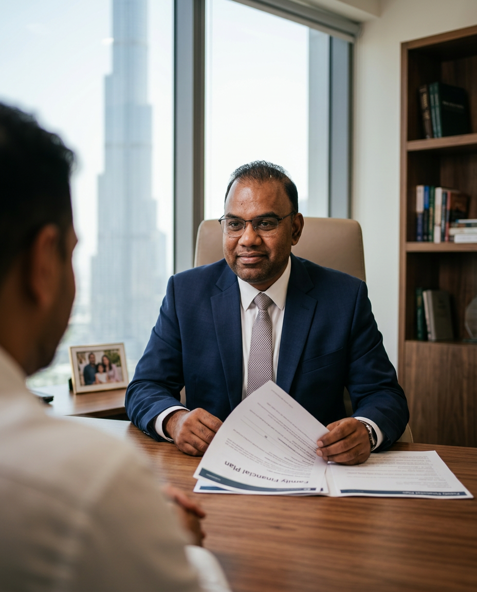 Chaminda De Silva advising a client